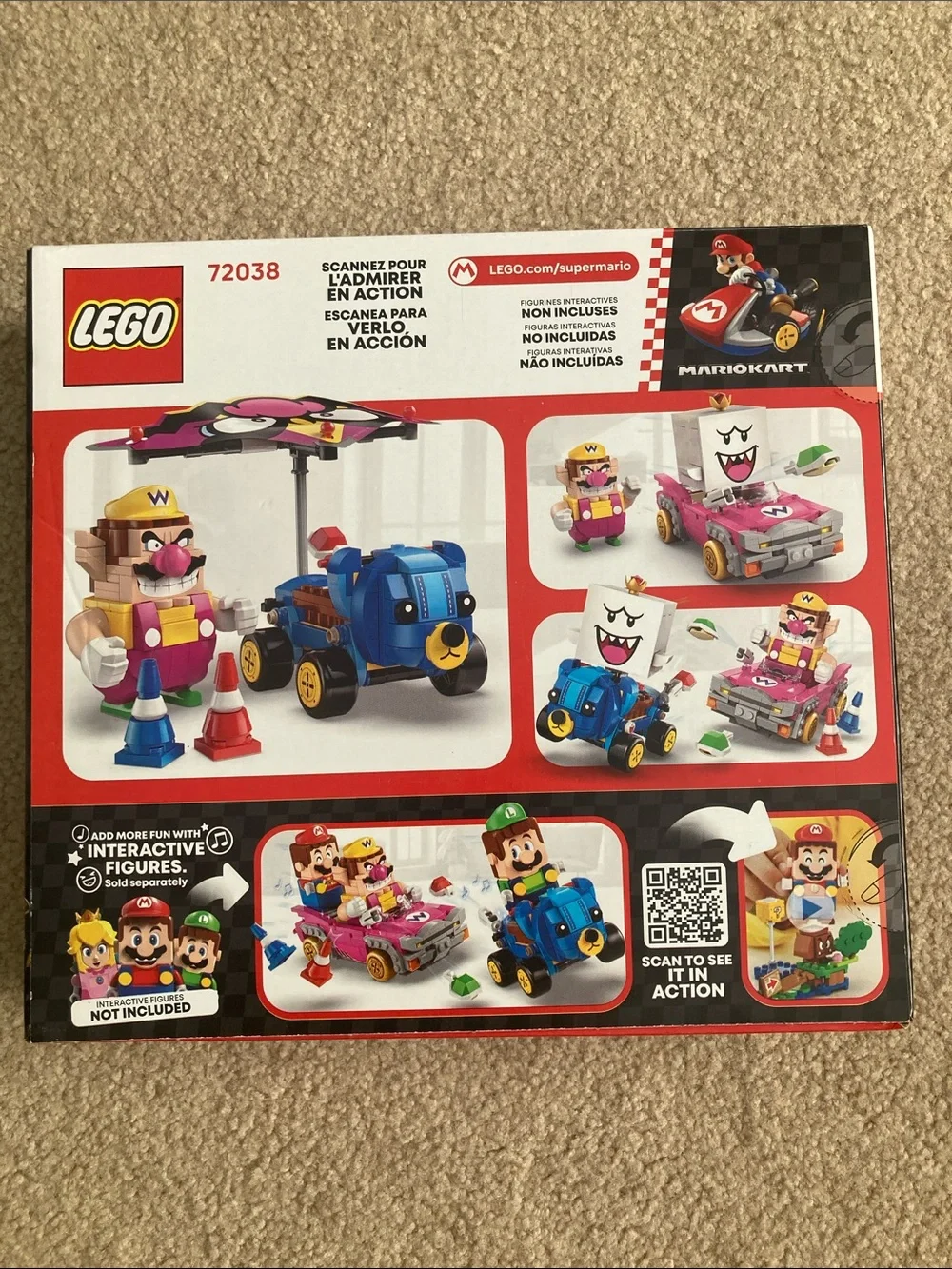 LEGO Super Mario Wario & King Boo Kart Set Pink & Blue